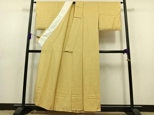 平和屋着物▽上質な色無地 単衣 砥粉色 正絹 逸品 AABD6991jh