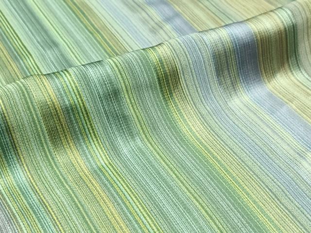平和屋着物▽上質な小紋 単衣 縞 正絹 逸品 AABD6996jh