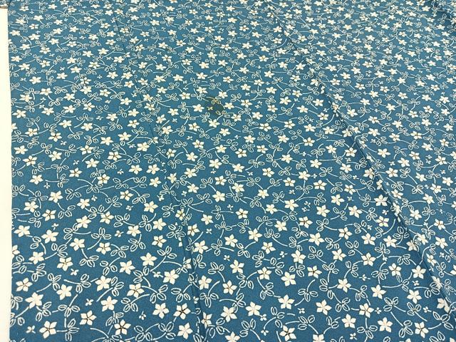 平和屋着物▽上質な小紋 単衣 草花文 正絹 逸品 AABD6997jh