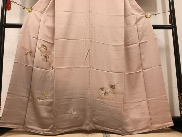 平和屋着物●訪問着 螺鈿 銀杏 暈し染め 金彩 鈴乃屋扱い 正絹 逸品 AABD7001ph