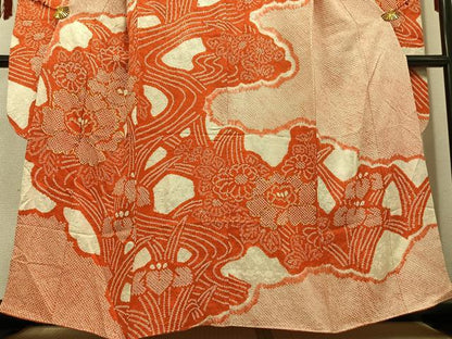 平和屋着物●豪華振袖 駒刺繍 絞り 花尽くし 正絹 逸品 AABD7007ph