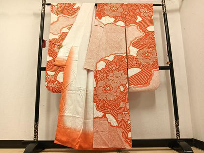 平和屋着物●豪華振袖 駒刺繍 絞り 花尽くし 正絹 逸品 AABD7007ph