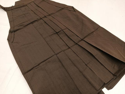 平和屋着物●男性 馬乗り袴 縞 正絹 逸品 AABD7015ph