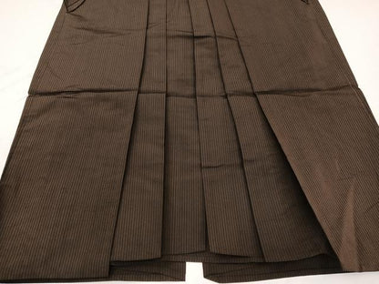 平和屋着物●男性 馬乗り袴 縞 正絹 逸品 AABD7015ph