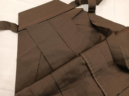 平和屋着物●男性 馬乗り袴 縞 正絹 逸品 AABD7015ph