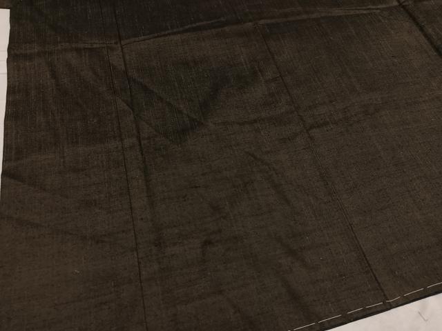 平和屋着物●男性　紬　アンサンブル　色無地　赤墨色　正絹　逸品　AABD7019ph