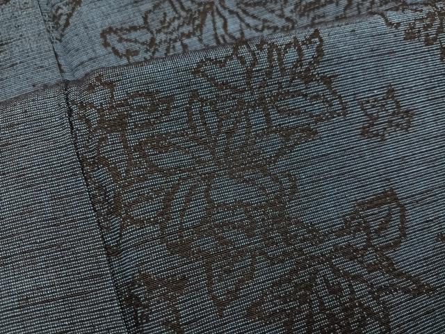 平和屋着物●結城紬　花尽くし　正絹　逸品　AABD7022ph