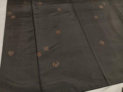 平和屋着物●上質な小紋　紬地　飛び柄　正絹　逸品　AABD7043ph