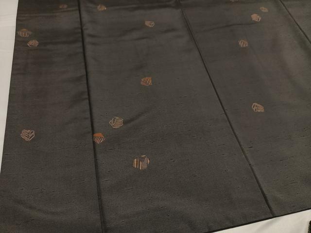 平和屋着物●上質な小紋　紬地　飛び柄　正絹　逸品　AABD7043ph