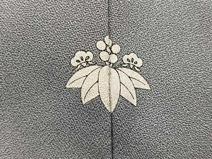 平和屋着物●訪問着　駒刺繍　流水文　銀彩　正絹　逸品　AABD7054ph