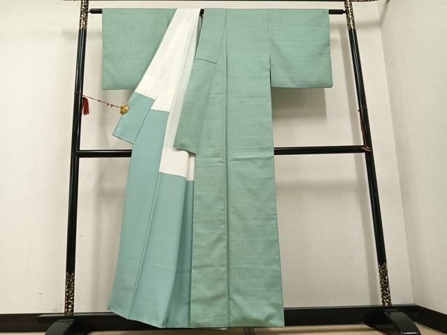 平和屋着物●上質な紬　霞文　正絹　逸品　AABD7077ph