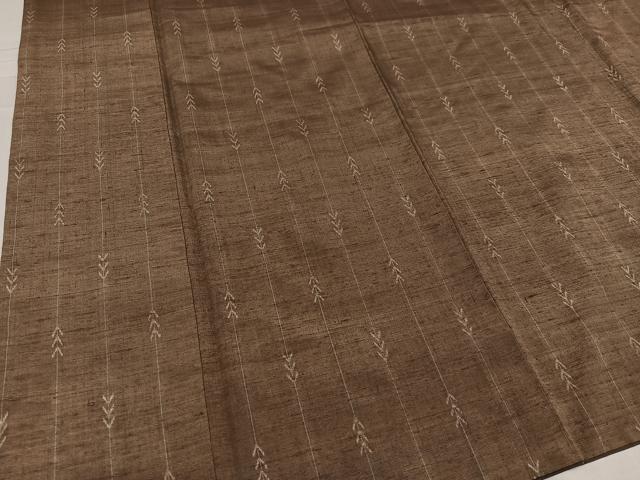 平和屋着物●上質な紬 間道 正絹 逸品 AABD7079ph