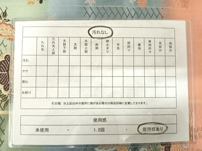 平和屋着物◎六通柄袋帯　唐織　舞蝶文　藤花房　金糸　正絹　逸品　AABD7114yx