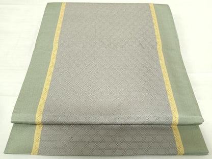 平和屋着物◎全通柄袋帯 籠目間道 金糸 正絹 逸品 AABD7124yx