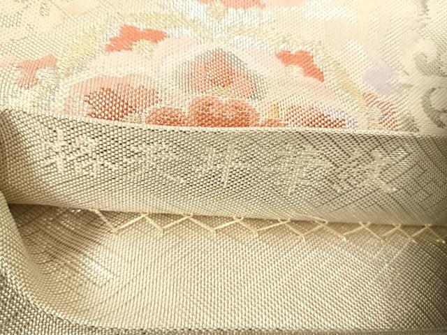 平和屋着物◎佐賀錦 六通柄袋帯 格天井華紋 金銀糸 正絹 逸品 AABD7165yx