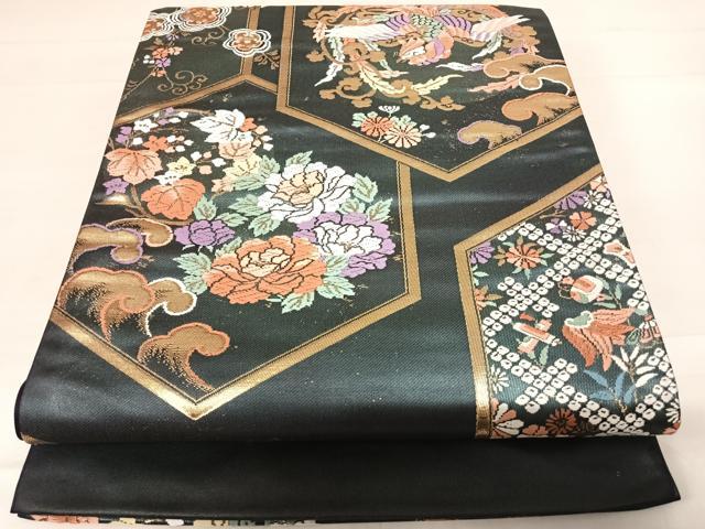 平和屋着物◎西陣 六通柄袋帯 唐織 正倉院雅吉甲文