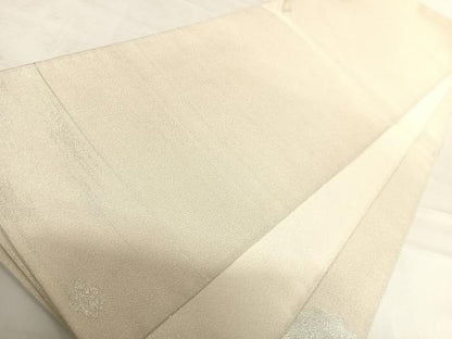 平和屋着物◎綴れ　太鼓柄袋帯　道長箔散らし　銀糸　正絹　逸品　AABD7224yx