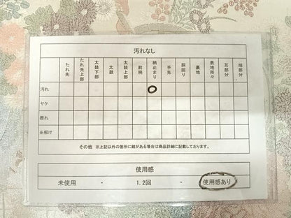 平和屋着物◎本佐賀錦　六通柄袋帯　雲取り御所車文　プラチナ　正絹　逸品　AABD7242yx