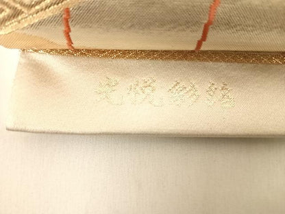平和屋着物◎六通柄袋帯　唐織　統美彩華錦　光悦彩箔　正絹　逸品　AABD7272yx