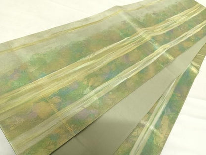平和屋着物◎六通柄袋帯 霞間道 正絹 逸品 AABD7322yx