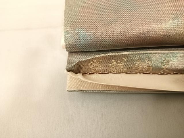 平和屋着物◎六通柄袋帯 慶祥錦文 彩金銀三重手引箔 正絹 逸品 AABD7325yx