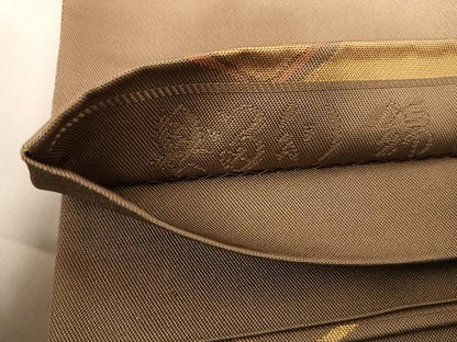 平和屋着物◎全通柄袋帯 菱 玉露染 金糸 正絹 逸品 AABD7335yx