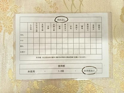 平和屋着物◎六通柄袋帯 草花文 金糸 正絹 逸品 AABD7338yx