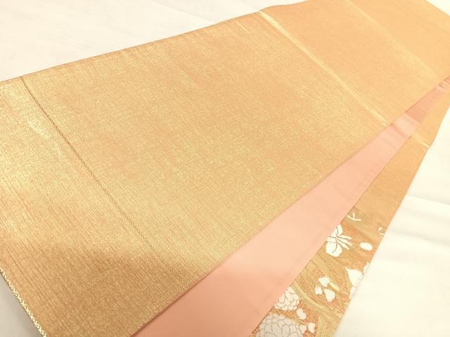 平和屋着物◎太鼓柄袋帯 花丸文 金糸 正絹 逸品 AABD7350yx