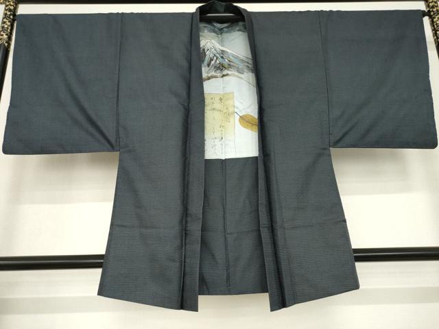 平和屋着物∞男性 本場大島紬 羽織 100亀甲 総詰め 正絹 逸品 AABD7398ck