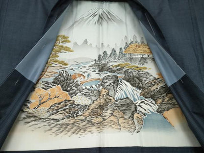 平和屋着物●男性　本場大島紬　アンサンブル　100亀甲　総詰め　正絹　逸品　未使用　AABD7418ck