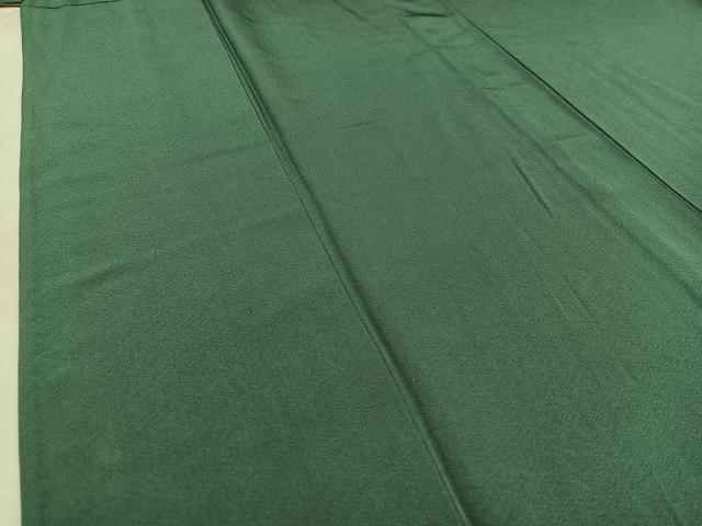 平和屋着物▽上質な色無地　単衣　木賊色　やまと誂製　正絹　逸品　AABD7481jh