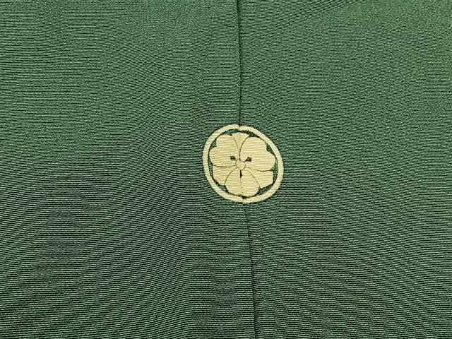 平和屋着物▽上質な色無地　単衣　木賊色　やまと誂製　正絹　逸品　AABD7481jh