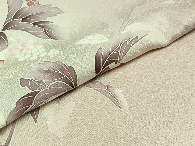 平和屋着物▽訪問着 単衣 手描き 南天文 暈し染め 正絹 逸品 未使用 AABD7485jh