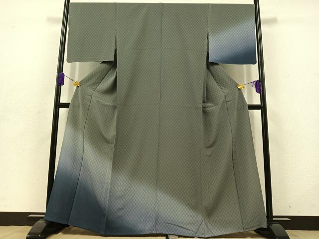 平和屋着物▽訪問着 単衣 霞文 暈し染め 正絹 逸品 AABD7486jh