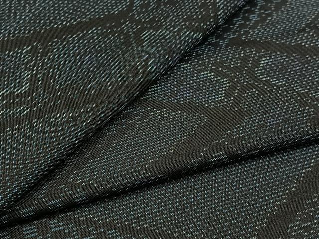 平和屋着物▽本場大島紬 単衣 松皮菱文 正絹 逸品 AABD7487jh