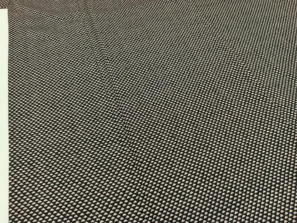 平和屋着物▽上質な小紋 単衣 紬地 幾何学文様 反端付き 正絹 逸品 AABD7491jh