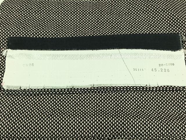 平和屋着物▽上質な小紋 単衣 紬地 幾何学文様 反端付き 正絹 逸品 AABD7491jh