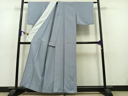 平和屋着物▽色無地 単衣 花尽くし地紋 淡藤色 洗える着物 AABD7495jh