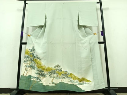 平和屋着物▽豪華色留袖 単衣 風景文 金彩 正絹 逸品 AABD7500jh