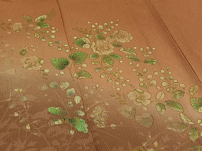平和屋着物▽訪問着 単衣 辻が花 暈し染め 金彩 正絹 逸品 AABD7504jh