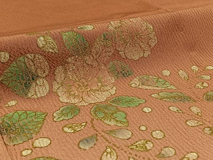 平和屋着物▽訪問着 単衣 辻が花 暈し染め 金彩 正絹 逸品 AABD7504jh