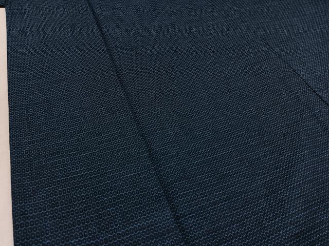 平和屋着物▽男性　小紋　単衣　アンサンブル　80亀甲　総詰め　逸品　AABD7506jh