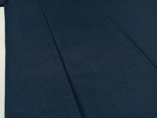 平和屋着物▽男性　色無地　単衣　青藍色　逸品　AABD7508jh