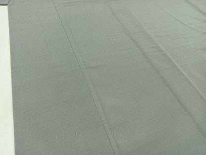 平和屋着物▽お召　単衣　錫色　正絹　逸品　AABD7511jh
