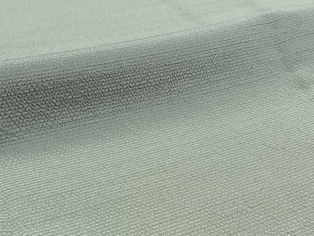 平和屋着物▽お召　単衣　錫色　正絹　逸品　AABD7511jh