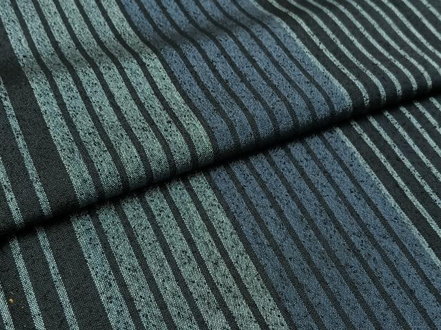 平和屋着物▽本場縞大島紬 単衣 縞 証紙付き 正絹 逸品 AABD7514jh