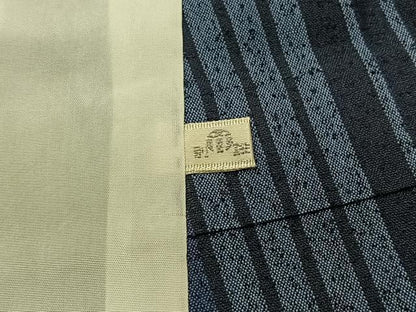 平和屋着物▽本場縞大島紬 単衣 縞 証紙付き 正絹 逸品 AABD7514jh