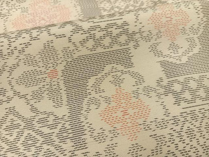 平和屋着物●本場大島紬 白大島 舞花文 正絹 逸品 AABD7529ph