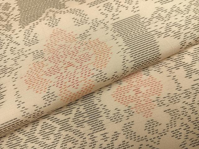 平和屋着物●本場大島紬 白大島 舞花文 正絹 逸品 AABD7529ph