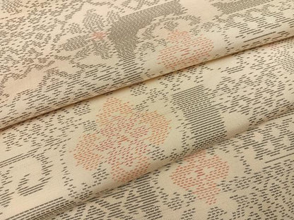 平和屋着物●本場大島紬 白大島 舞花文 正絹 逸品 AABD7529ph